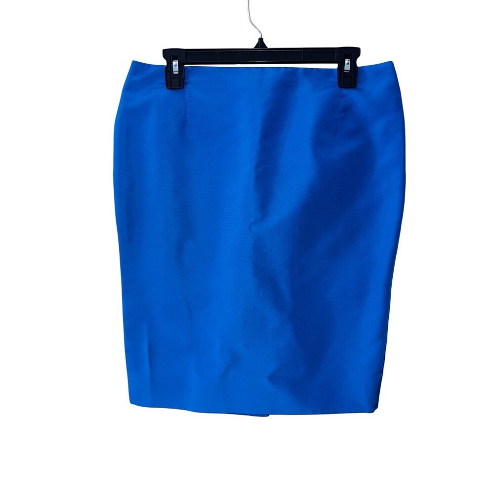 Blue Lee Anderson Couture Small Pencil Skirt Tailored Retro‎ Professional Pinup